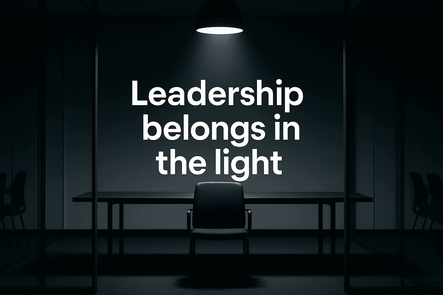 Leadership Belongs in the Light